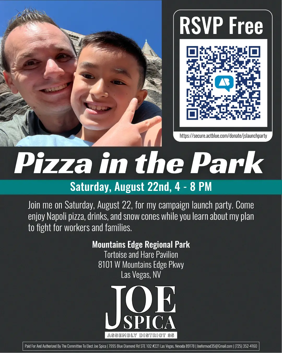 Pizza in the Park with Joe!